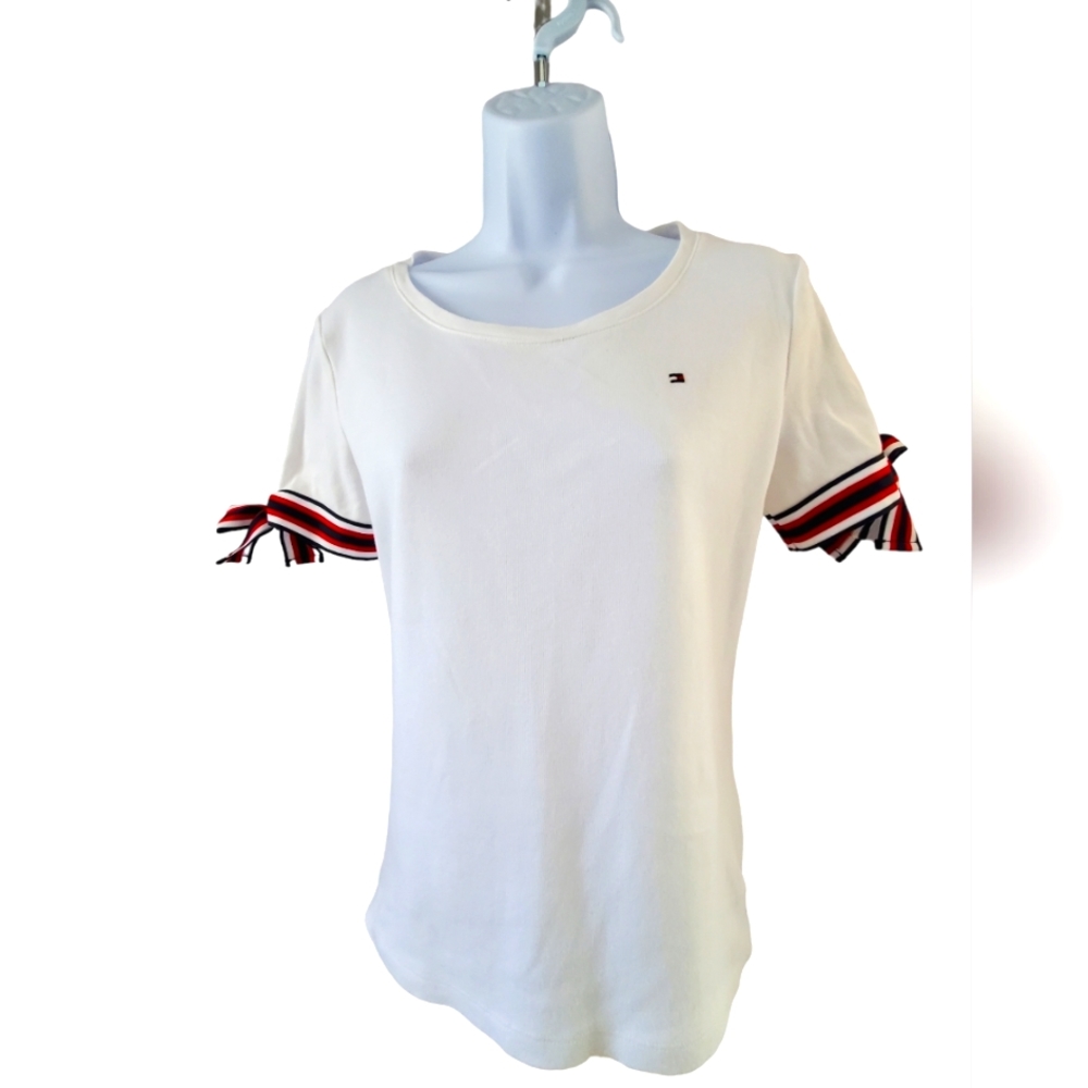 TOMMY  HILFIGER COTTON JERSEY TOP